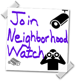 Neighborhood Watch Post-it