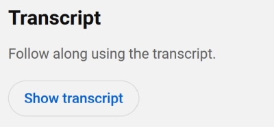 youtube show transcript