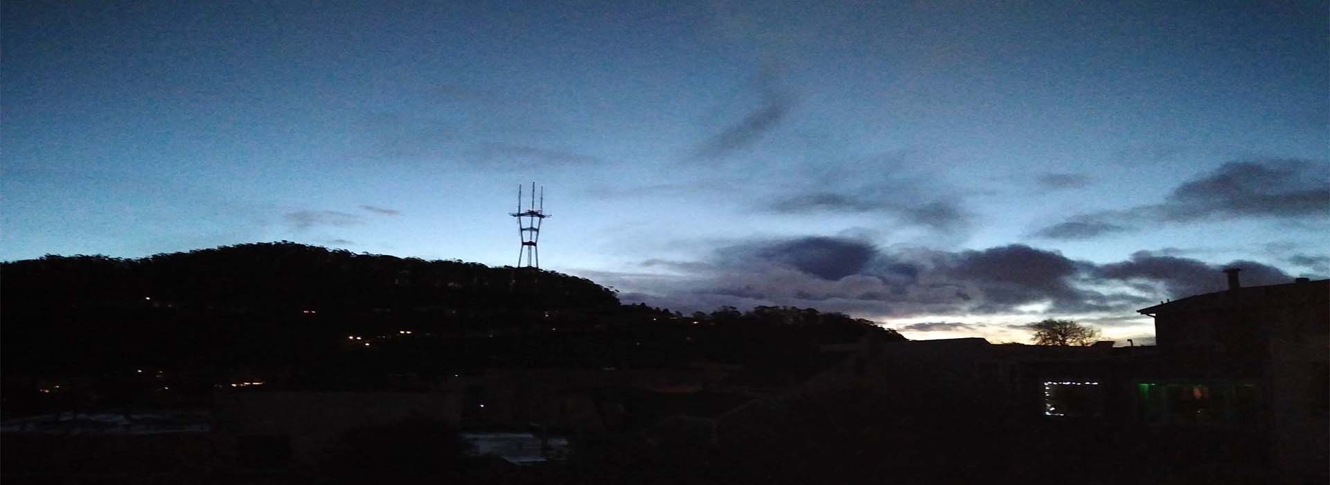 San Francisco Sutro Twoer and Clouds